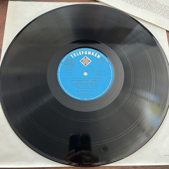 J. S. Bach Das Kantatenwerk Complete Cantatas Vol 21 LP Box Set 1978 Telefunken - Picture 6 of 8